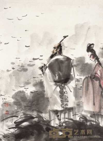 傅小石 人物 镜心 86×61cm
